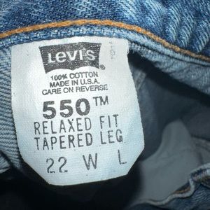 Levi’s 550 relaxed,  tapered fit
